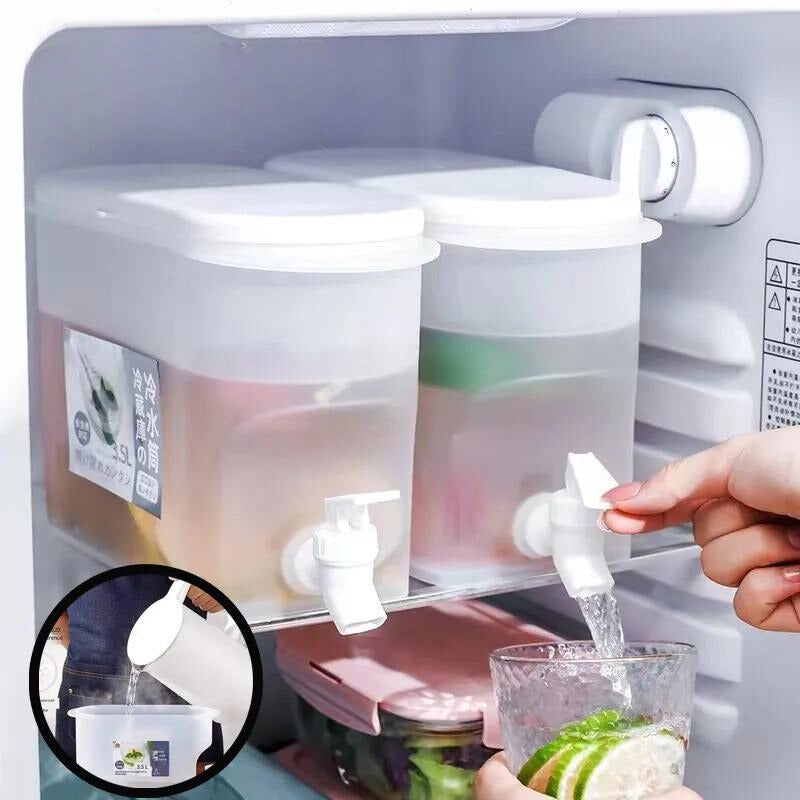Jarro para água fria com torneira, dispensador de bebidas para geladeira capacidade, 3.5L