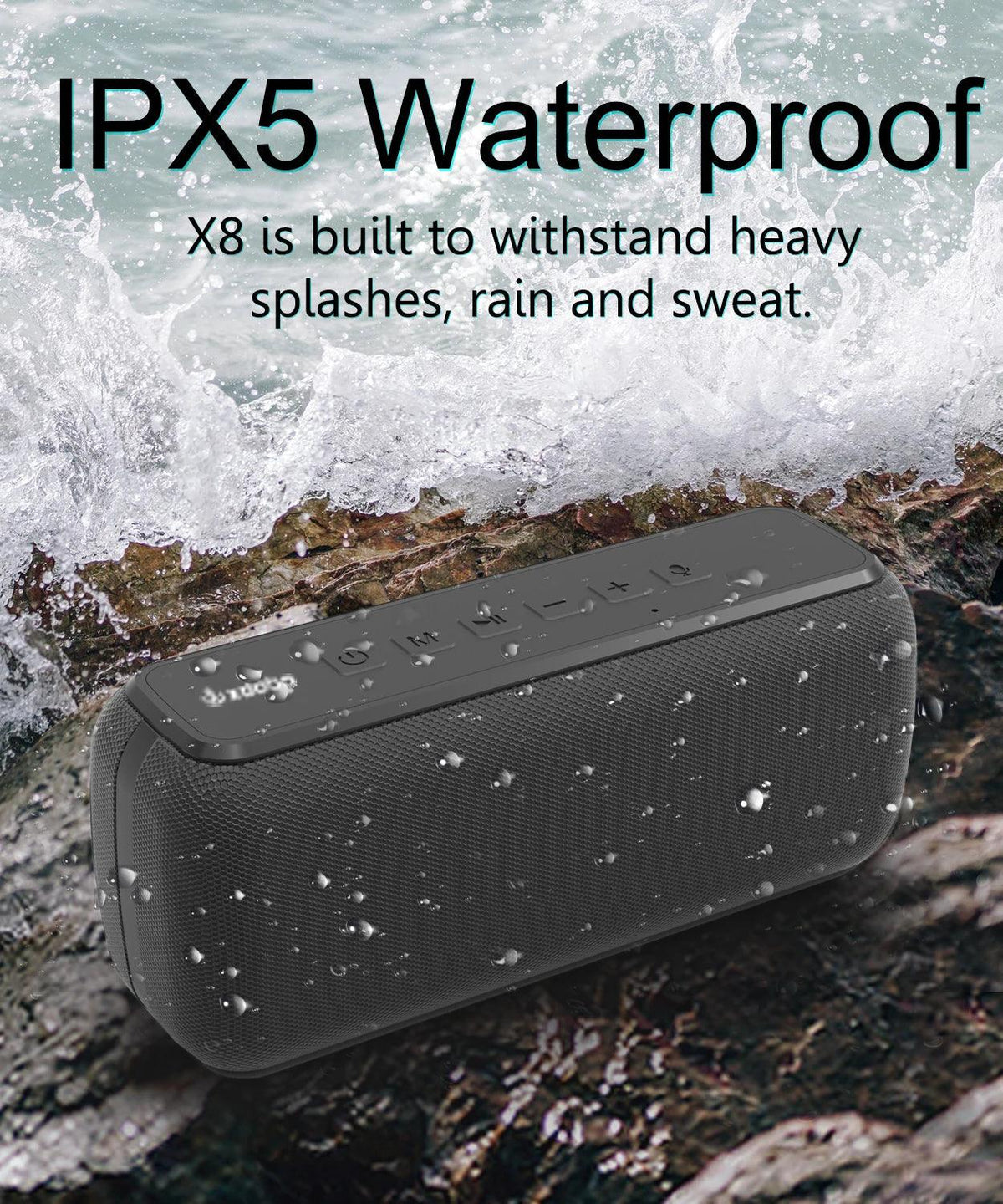 Caixa De Som Portátil Bluetooth, IPX5, XDOBO X8 60W, W Stereo Super W Subwoofer - BELANGAR