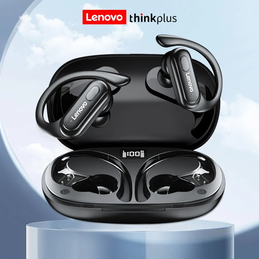 Fone de ouvido xt60b sem fio bluetooth, Lenovo thinkplus, com microfone redução ruído à prova d'água