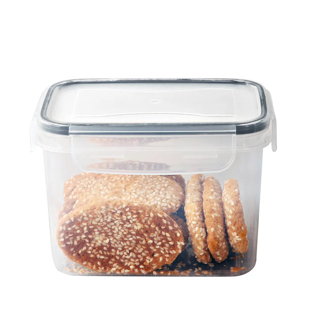 Caixa de armazenamento hermética de plástico com 10 adesivos e caneta, Food Containers Set, BPA para Cozinha, 7pcs - BELANGAR