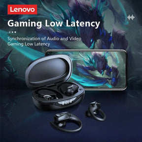 Fones de ouvido tws sem fio led display digital Lenovo lp75 bluetooth 5.3 redução ruído