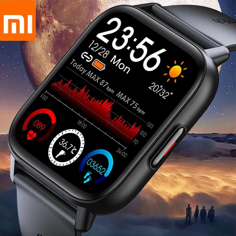 Relógio Smartwatch Xiaomi- Full Touch, monitor de oxigênio preciso, temperatura corporal, novo relógio, 1.69 ", PK, P8, gênero unissex - BELANGAR