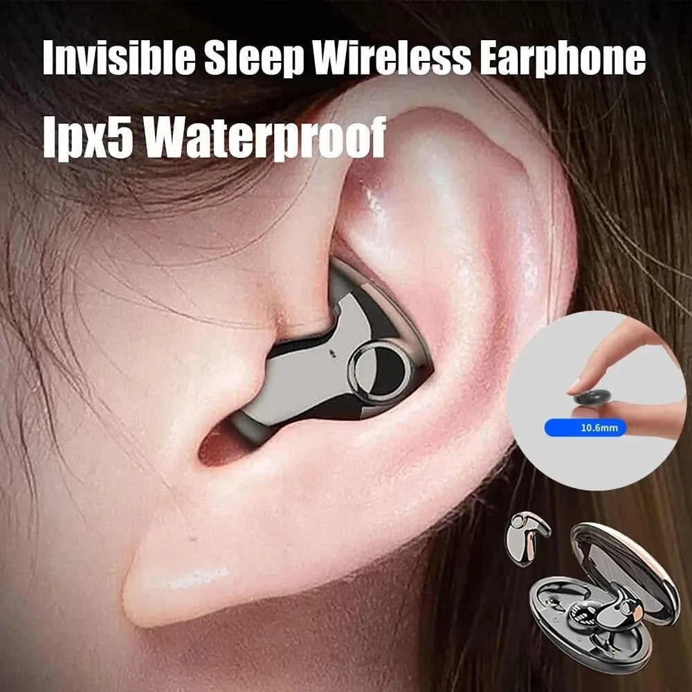 Fones De Ouvido Sem Fio TWS Mini, ipx5, Oculto, Cancelamento De Ruído Oculto, a prova d'agua, Bluetooth 5.3