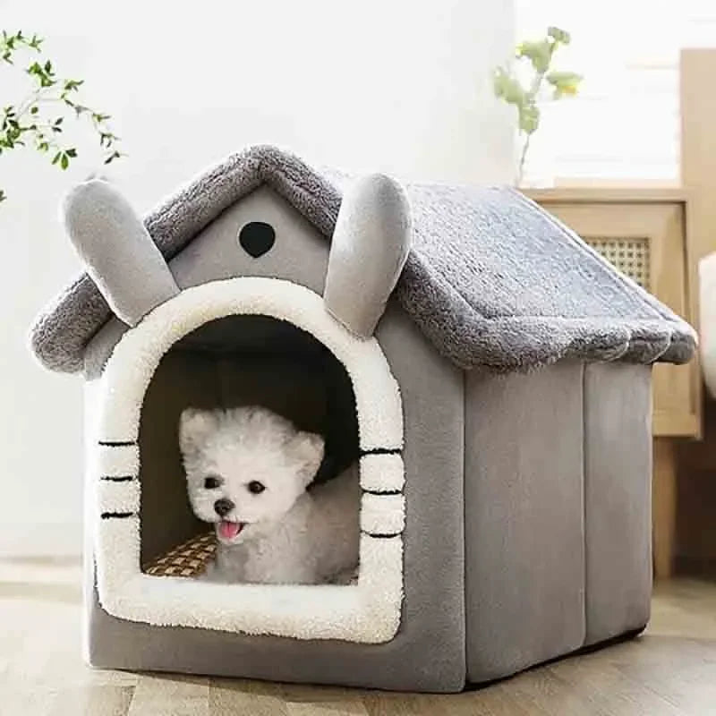 Casa cama macia para animais de estimação, Cães e gatos com almofada removível, para animais de estimação pequenos, médios e grandes - BELANGAR