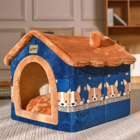 Casa dobrável para cães e gatos pequenos e médios com tapete de cama, 23 variações de modelos e tamanhos - BELANGAR