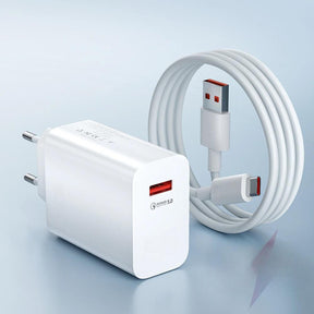 Adaptador Carregador usb de carregamento rápido qc3.0 com cabo usb tipo c para iphone 15 pro max, huawei samsung xiaomi