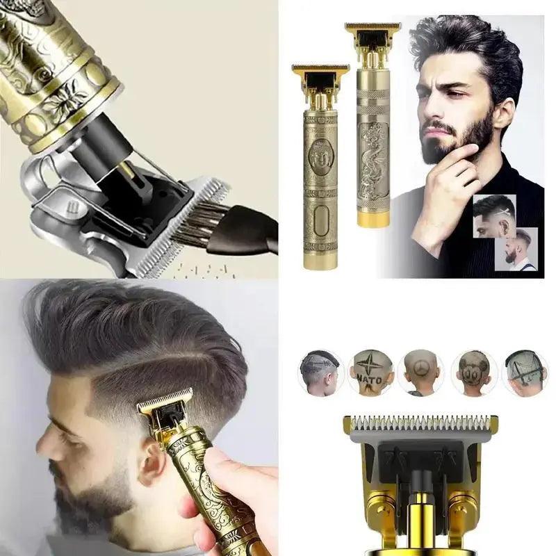 Máquina de cortar cabelo masculina com design aleatório elétrico profissional - BELANGAR