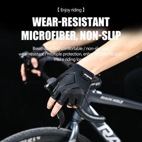 Luvas de ciclismo de meio dedo unissex, Com GEL, Silicone, respirável, fitness - BELANGAR