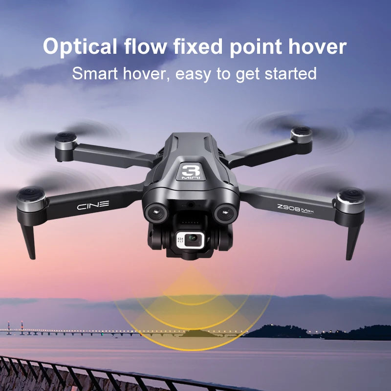 Drone profissional Lenovo z908pro max 8k câmera dupla hd fotografia aérea wifi gps drone