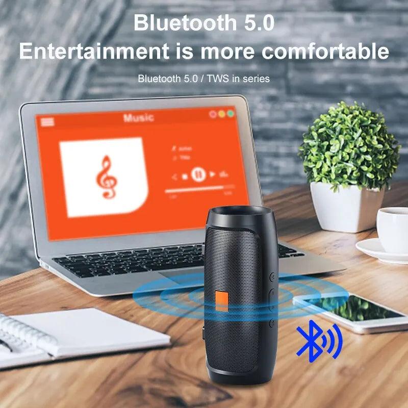 Caixa de som Portátil Alto-falante bluetooth duplo estéreo FM, subwoofer 50 sem fio - BELANGAR