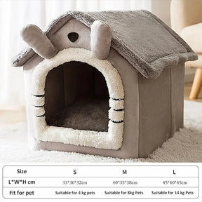 Casa cama macia para animais de estimação, Cães e gatos com almofada removível, para animais de estimação pequenos, médios e grandes - BELANGAR