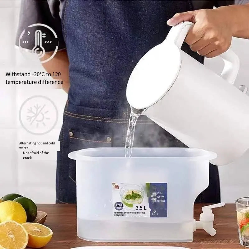 Jarro para água fria com torneira, dispensador de bebidas para geladeira capacidade, 3.5L - BELANGAR