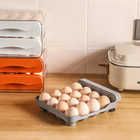 Armazenador de ovos Refrigerador Egg Storage, gaveta 2 camadas - BELANGAR