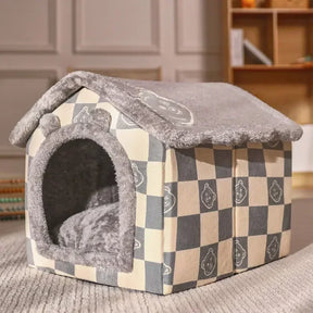 Casa dobrável para cães e gatos pequenos e médios com tapete de cama, 23 variações de modelos e tamanhos - BELANGAR