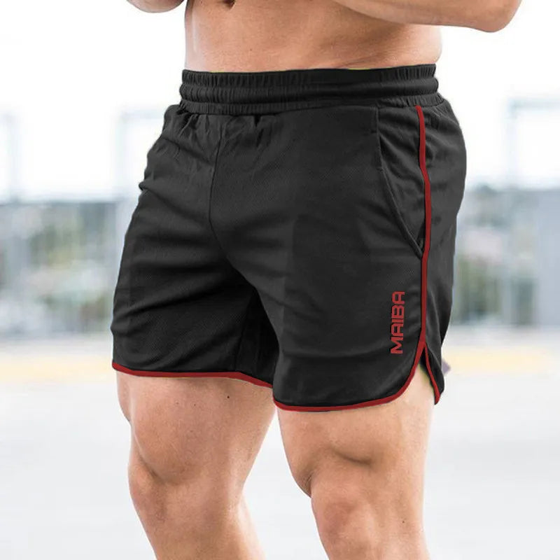 Calções Shorts Esportivos Para Correr, Bolsos, fitness respirável, secagem rápida, gênero masculino - BELANGAR