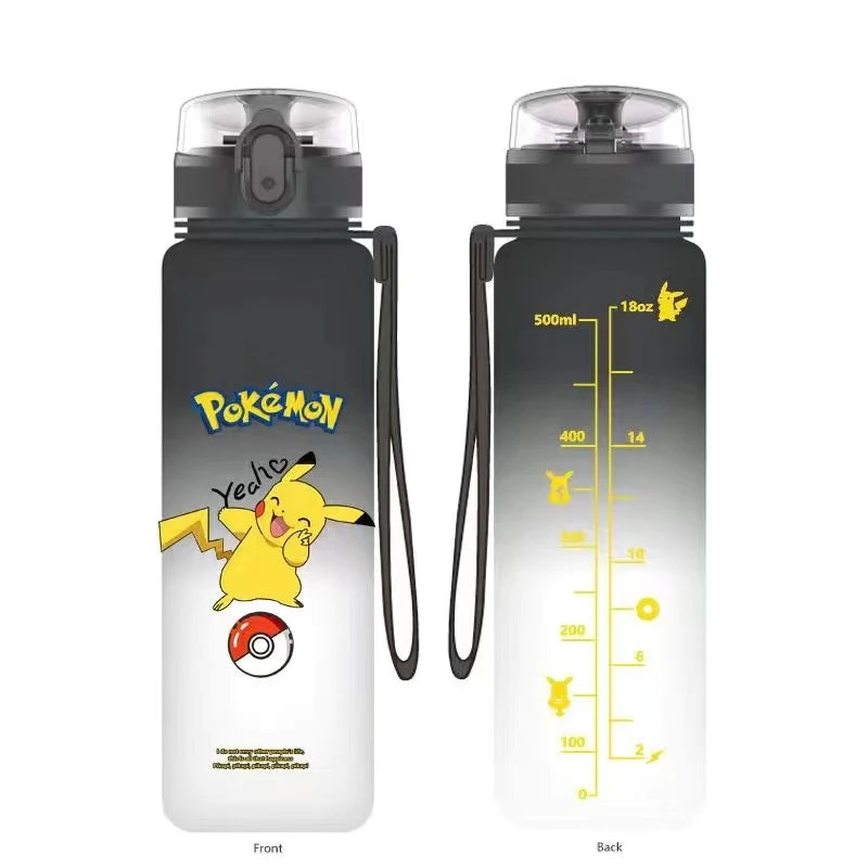 Garrafa Copo portátil anime Pokemon pikachu 560ml