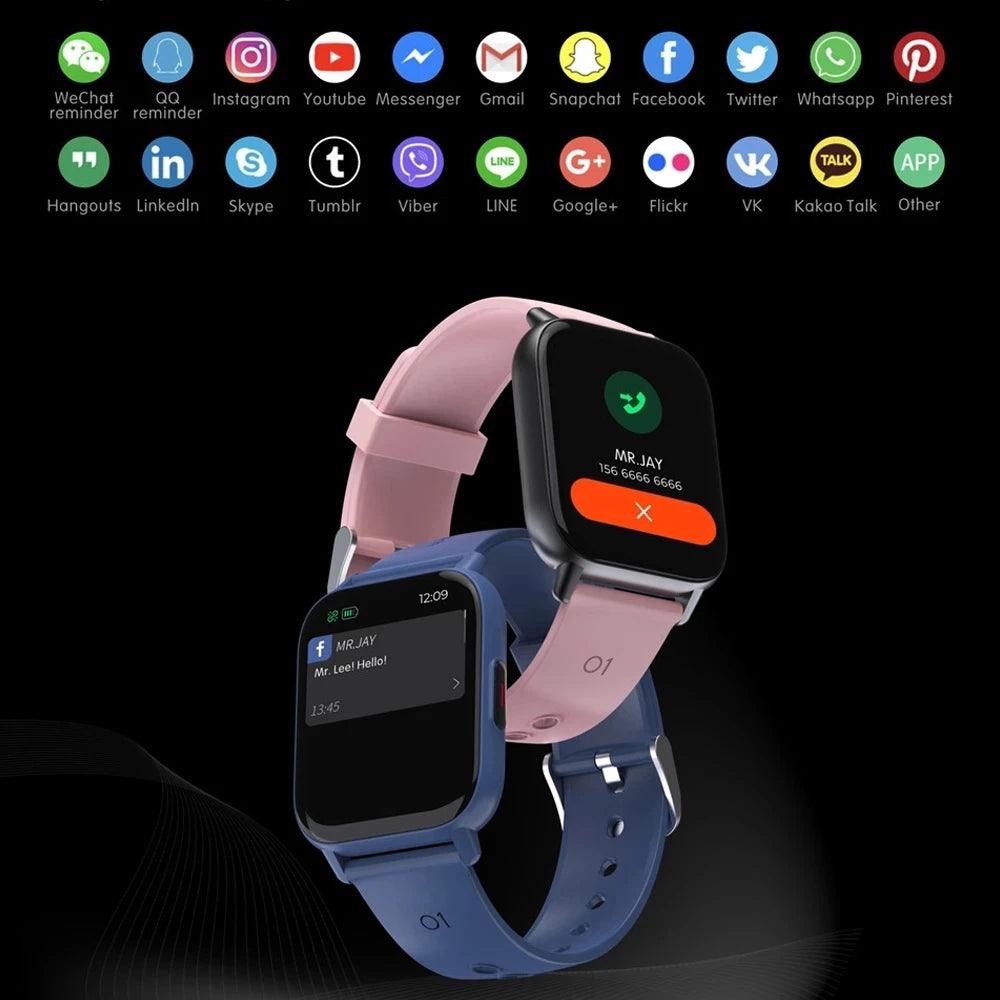 Relógio Smartwatch Xiaomi- Full Touch, monitor de oxigênio preciso, temperatura corporal, novo relógio, 1.69 ", PK, P8, gênero unissex - BELANGAR